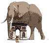 Cartoon: Mouse (small) by zu tagged mouse,elephant,triumph,arc