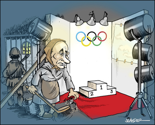 Cartoon: Cleaning up (medium) by jeander tagged olympic,winter,games,putin,russia,president,sochi,sotij,olympic,winter,games,putin,russia,president,sochi,sotij