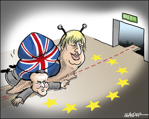 Cartoon: Heading for Brexit (medium) by jeander tagged david,cameron,boris,johnson,eu,brexit,david,cameron,boris,johnson,eu,brexit