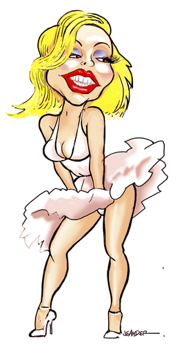 Cartoon: Marylin Monroe (medium) by jeander tagged marilyn,monroe,artist,singer,actress,filmstar,marilyn,monroe,artist,singer,actress,filmstar