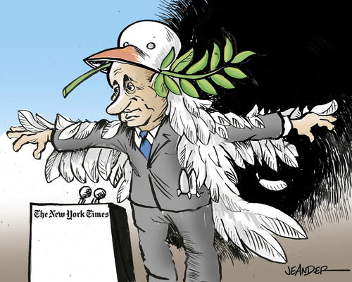 Cartoon: The peace dove (medium) by jeander tagged times,york,new,the,putin,vladimir,vladimir,putin,the,new,york,times