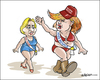 Cartoon: American beauty contest (small) by jeander tagged hillary clinton donald trump election usa debate