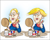 Cartoon: French presidential election (small) by jeander tagged marine le pen france president election donald trump