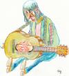 Cartoon: streetmusician (small) by rakbela tagged rb,music,guitar