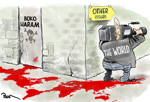 Cartoon: Boko Haram (medium) by Popa tagged nigeria,africa,terrorism,bokoharam