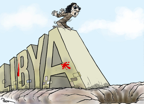 Cartoon: Gaddafi situation (medium) by Popa tagged gs01