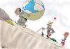 Cartoon: African woman challenges (small) by Popa tagged african,woman,gender