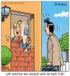Cartoon: vertreter (small) by pentrick tagged vertreter,verkaufen,salesperson,sell,door,tür,man,mann,