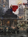 Cartoon: the last hero comen too later (small) by GOYET tagged hero,superman,caos,destroy,citty,fotoshop