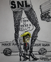 Cartoon: Dumb Trump and SNL (small) by ylli haruni tagged dumb trump snl