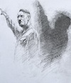 Cartoon: The Shadows of the Monster (small) by ylli haruni tagged donald,trump,fascist