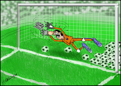 Cartoon: chicane (medium) by hakanipek tagged chicane,sports,football,immorality