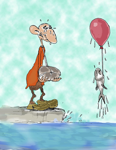 Cartoon: goodbye (medium) by hakanipek tagged suicide