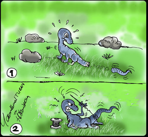 Cartoon: the tail (medium) by hakanipek tagged animals