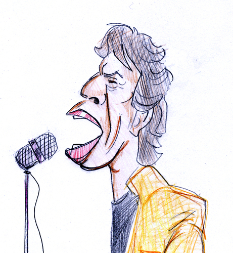 Cartoon: Mick Jagger (medium) by Liam tagged mick,jagger,rock,musik,rolling,stones,keith,richards,music,singing,star,idol,bühne,mikro