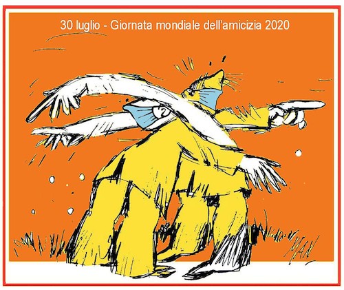 Cartoon: 30 luglio 2020 (medium) by Enzo Maneglia Man tagged giornata,mondiale,della,amicizia,2020,gr,di,man,per,fighillearte,piccolomuseo,fighille,it,maneglia