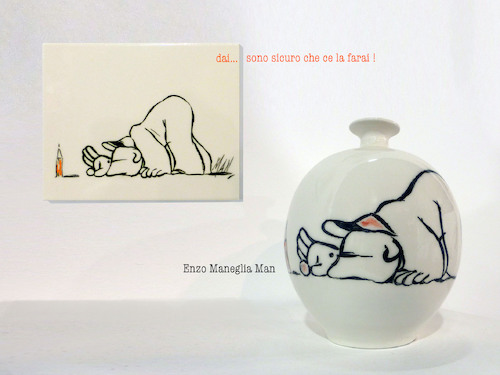 Cartoon: 58esima mostra ceramica RIMINI (medium) by Enzo Maneglia Man tagged mostre,ceramica,arte,rimini,2019