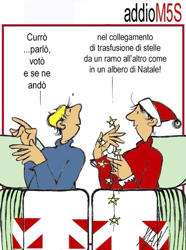 Cartoon: addio M5S (medium) by Enzo Maneglia Man tagged m5s,cassonettari,maneglia,fighillearte