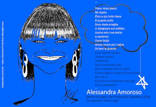 Cartoon: Alessandra Amoroso (medium) by Enzo Maneglia Man tagged alessandra,amoroso,cantante,caricatura,sanremo,2024