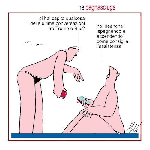 Cartoon: Bagnoasciuga (medium) by Enzo Maneglia Man tagged vignette,umorisjo,grafico,spilli,fighillearte,piccolomuseo,di,fighille,ita