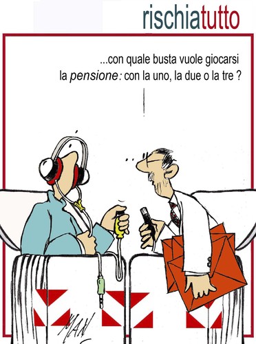 Cartoon: Buste arancioni (medium) by Enzo Maneglia Man tagged cassonettari,man,maneglia,fighillearte