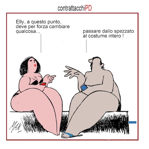 Cartoon: contrattacchi PD (medium) by Enzo Maneglia Man tagged vignette,umorismo,grafico,spilli,fighillearte,piccolomuseo,fighille,ita