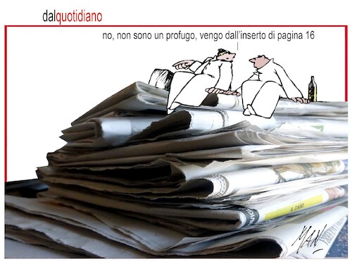 Cartoon: dal quotidiano (medium) by Enzo Maneglia Man tagged vignette,umorismo,grafico,spilli,by,maneglia,enzo,fighillearte,piccolomuseo,fighille,ita