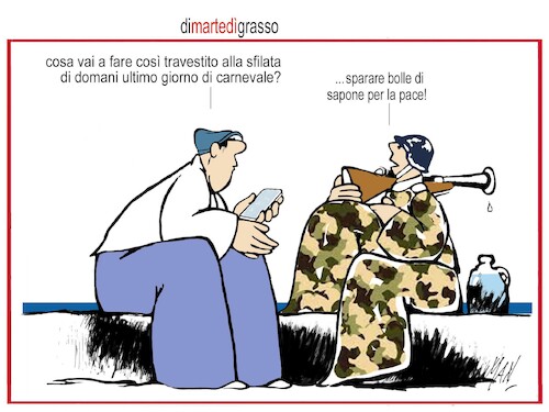 Cartoon: di martedi grasso (medium) by Enzo Maneglia Man tagged vignette,umorismo,grafico,maneglia,fighillearte,piccolomuseo,fighille,ita