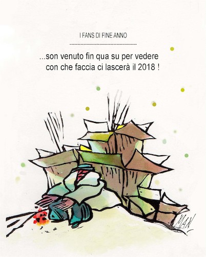 Cartoon: Fans di fine anno (medium) by Enzo Maneglia Man tagged vignetta,umorismo,grafico,fans,fine,anno,fighillearte,maneglia