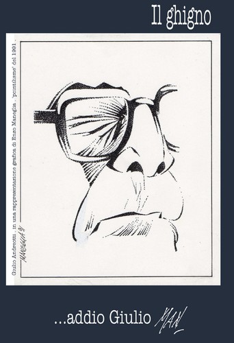 Cartoon: Giulio Andreotti (medium) by Enzo Maneglia Man tagged dimaneglia,andreotti,giulio,caricatura,pointilisme