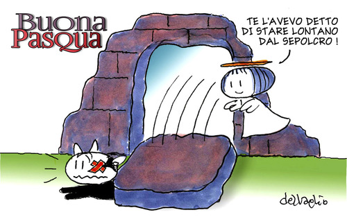 Cartoon: la Pasqua di Paolo del Vaglio (medium) by Enzo Maneglia Man tagged fighillearte,man