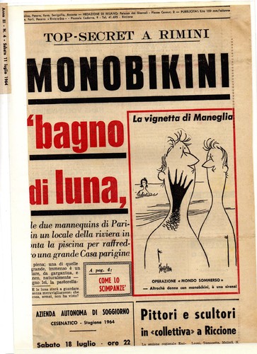 Cartoon: monobikini 1964 (medium) by Enzo Maneglia Man tagged man,maneglia,rivieraeco,monobikini