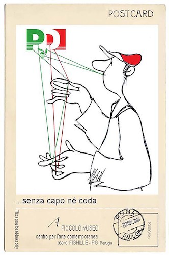 Cartoon: POSTCARD (medium) by Enzo Maneglia Man tagged vignetta,umorismo,grafico,cartoline,satiriche,satira,pd,fighillearte,man,maneglia