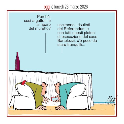 Cartoon: Referendum 2026 (medium) by Enzo Maneglia Man tagged vignette,umorismo,grafico,spilli,fighillearte,piccolomuseo,fighille,ita