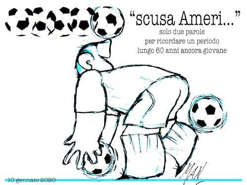 Cartoon: Scusa Ameri (medium) by Enzo Maneglia Man tagged anniversari,radiofonici,italiani,della,rai,2020,illustrazioni,di,man,enzo,maneglia