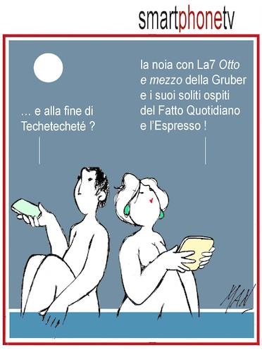 Cartoon: smartphonetv (medium) by Enzo Maneglia Man tagged vignetta,umorismo,spilli,maneglia,man,fighillearte