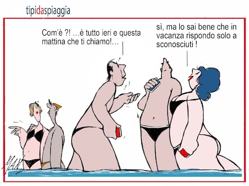 Cartoon: tipi da spiaggia (medium) by Enzo Maneglia Man tagged vignette,umorismo,grafico,spilli,vacanze,mare,fihghillearte,piccolomuseo,fighille,ita,eo