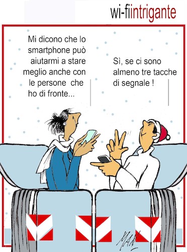 Cartoon: wifi intrigante (medium) by Enzo Maneglia Man tagged spilli,cassonettari,man,maneglia,fighillearte,quarta,stagione