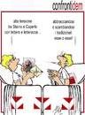 Cartoon: Staino e Cuperlo (small) by Enzo Maneglia Man tagged cassonettari,man,maneglia,fighillearte