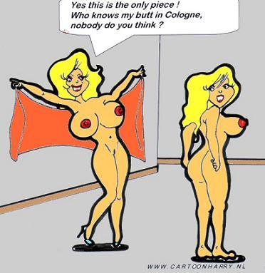 Cartoon: A Butt in Cologne (medium) by cartoonharry tagged naked,women,cologne,butt
