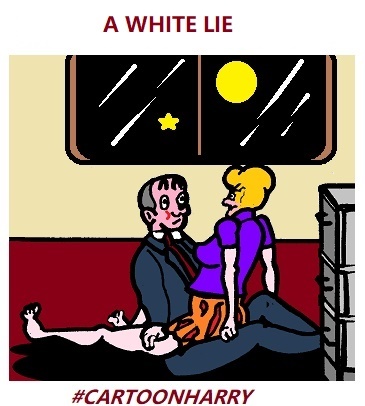 Cartoon: A White Lie (medium) by cartoonharry tagged white,lie,cartoonharry