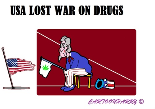 Cartoon: Another USA War (medium) by cartoonharry tagged usa,drugs,war,lost