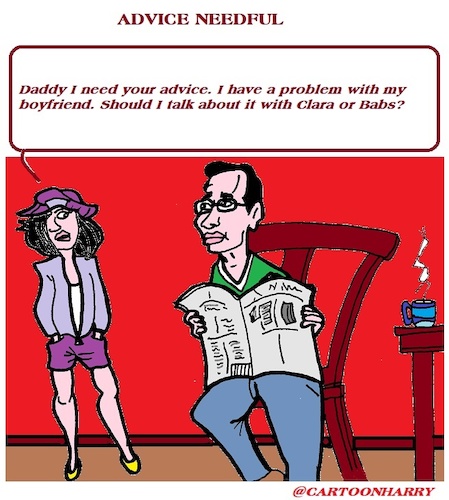 Cartoon: Ask Daddy (medium) by cartoonharry tagged ask,cartoonharry
