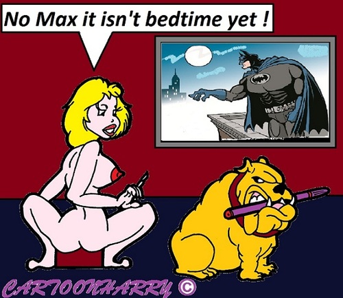 Cartoon: Bedtime (medium) by cartoonharry tagged bedtime,bulldog,dogs,cartoon,cartoonist,cartoonharry,dutch,toonpool