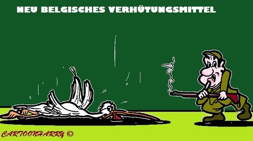 Cartoon: Belgisches Verhuetungsmittel (medium) by cartoonharry tagged belgien,verhuetungsmittel