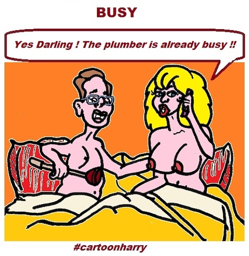 Cartoon: Busy (medium) by cartoonharry tagged busy,cartoonharry