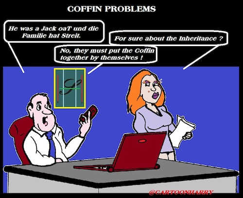 Cartoon: Coffin (medium) by cartoonharry tagged coffin,cartoonharry
