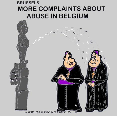 Cartoon: Complaints Belgium (medium) by cartoonharry tagged brussels,begium,bishop,religion,church,menneke,cartoonharry