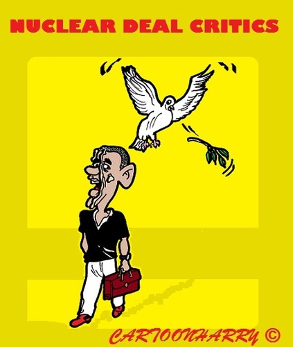 Cartoon: Critics (medium) by cartoonharry tagged obama,nuclear,deal,iran,usa,critics,shit,peacepigeon