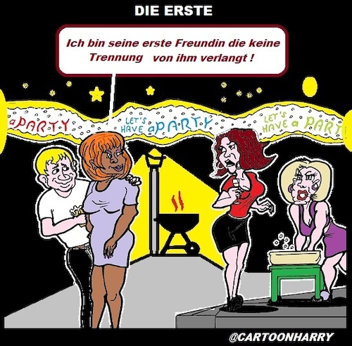 Cartoon: Die Erste (medium) by cartoonharry tagged erste,letzte